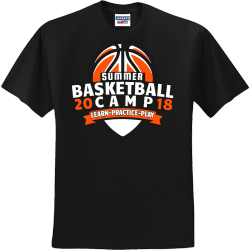 Summer Basketball Camp - Basketball T-shirt Design T-Shirt Design - 2655