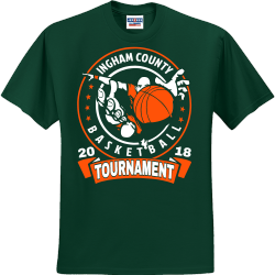 Ingham County Basketball Tournament - Basketball T-shirt Design T-Shirt Design - 2609