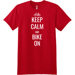 Keep Calm And Bike On - Biking T-shirt Design T-Shirt Design - 4116