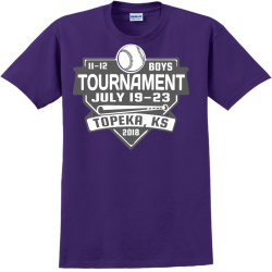 Baseball Tournament Topeka, Ks T-Shirt Design - 2444