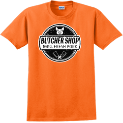 Butcher Shop 100% Fresh Pork - Butcher T-shirt Design T-Shirt Design - 3299