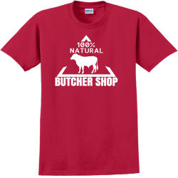 Natural Butcher Shop 100% - Butcher T-shirt Design T-Shirt Design - 3304