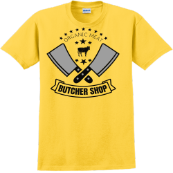 Organic Meat Butcher Shop - Butcher T-shirt Design T-Shirt Design - 3292