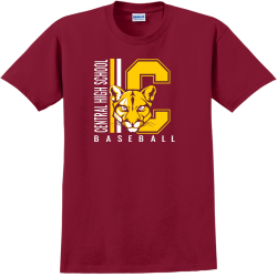 Cougars Baseball T-Shirt Design - 4022