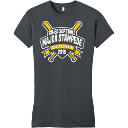Co-ed Softball Major Stampede Douglas County - Co-ed Softball T-shirt Design T-Shirt Design - 2808