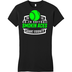Co-ed Softball Smokin Aces Grant County - Co-ed Softball T-shirt Design T-Shirt Design - 2815