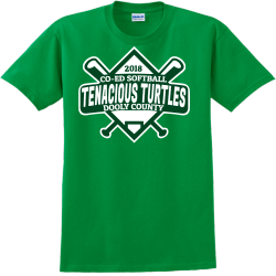 Co-ed Softball Tenacious Turtles Dooly County - Co-ed Softball T-shirt Design T-Shirt Design - 2804