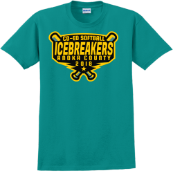 Co-ed Softball Icebreakers Anoka County - Co-ed Softball T-shirt Design T-Shirt Design - 2805