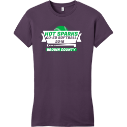 Hot Sparks Co-ed Softball Brown County - Co-ed Softball T-shirt Design T-Shirt Design - 2806