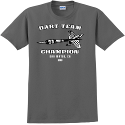 Dart Team Champion San Mateo, Ca 2018 - Darts T-shirt Design T-Shirt Design - 3120
