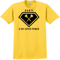 Darts Is My Super Power - Darts T-shirt Design T-Shirt Design - 3122