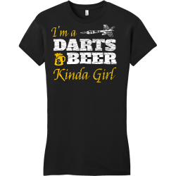 Darts Beer & I'm A Kinda Girl - Darts T-shirt Design T-Shirt Design - 3124