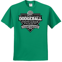 Dodgeball Championship Youth League Nelson County - Dodgeball T-shirt Design T-Shirt Design - 3218