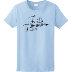 Faith Fear Over - Christian T-shirt Design T-Shirt Design - 3818