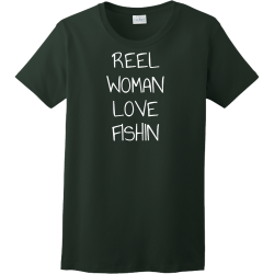 Reel Woman Love Fishin - Fishing T-shirt Design T-Shirt Design - 4088