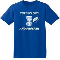 Throw Long And Prosper - Frisbee Golf T-shirt Design T-Shirt Design - 3279