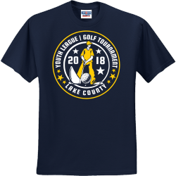 Golf Tournament Lake County Youth League T-Shirt Design - 2940