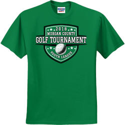 Golf Tournament Morgan County 2018 Youth League T-Shirt Design - 2941
