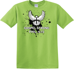 Gospel Strong Phil. 4:13 - Christian T-shirt Design T-Shirt Design - 3905