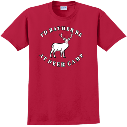 I'd Rather Be At Deer Camp - Hunting T-shirt Design T-Shirt Design - 3029