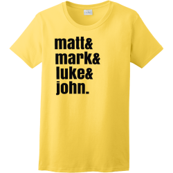 Matt & Mark & Luke & John. - Christian T-shirt Design T-Shirt Design - 3814