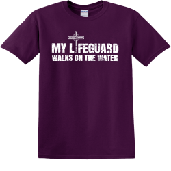 My L Walks On The Water Feguard - Christian T-shirt Design T-Shirt Design - 3916