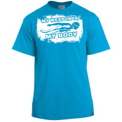 My Weapon Is My Body - Swimming T-shirt Design T-Shirt Design - 2034