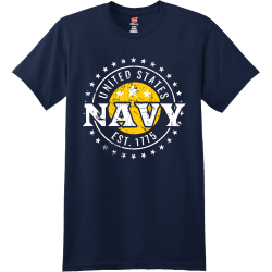United States Est. 1775 Navy - Navy T-shirt Design T-Shirt Design - 4217