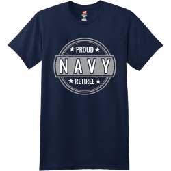 Proud Navy Retiree - Navy T-shirt Design T-Shirt Design - 4221