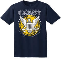 U.s.navy United States - Anytime - Anywhere - - Navy T-shirt Design T-Shirt Design - 4200