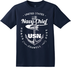 United States - Navy Chief Usn Country Honor Duty - Navy T-shirt Design T-Shirt Design - 4201