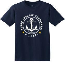 Honor. Courage. Commitment U. S Navy - Navy T-shirt Design T-Shirt Design - 4197