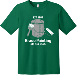 Bravo Painting 333-333-4444 Est. 1985 - Painting T-shirt Design T-Shirt Design - 3331