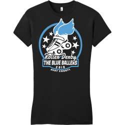 The Blue Ballers Kent County Roller Derby - Roller Derby T-shirt Design T-Shirt Design - 2991