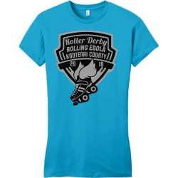 Roller Derby Rolling Ebola Kootenai Count - Roller Derby T-shirt Design T-Shirt Design - 3004