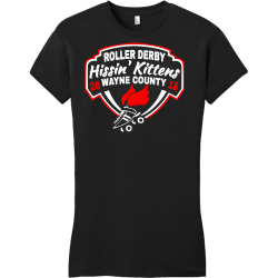 Roller Derby Hissin' Kittens Wayne County - Roller Derby T-shirt Design T-Shirt Design - 3012