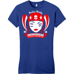 Roller Derby Clay County Cockblockers - Roller Derby T-shirt Design T-Shirt Design - 2996