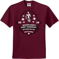 Jackson County Rugby Tournament Southern Section Youth League - Rugby T-shirt Design T-Shirt Design 