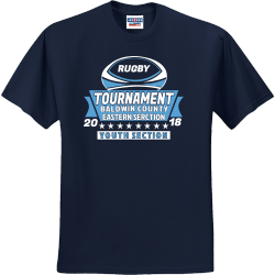 Rugby Tournament Baldwin County Eastern Serction Youth Section - Rugby T-shirt Design T-Shirt Design