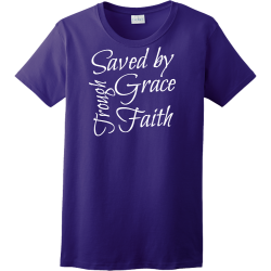 Saved by grace trough faith - Christian T-shirts Design T-Shirt Design - 3823