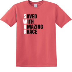 Saved wiith amazing grace - Christian T-shirts