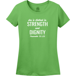 She is clothed in strength and dignity - Christian T-shirts Design T-Shirt Design - 3837