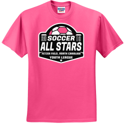 Soccer All Stars North Carolina Youth League - Soccer T-shirt Design T-Shirt Design - 2860