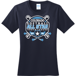Colorado Softball All Star Youth League - Softball T-shirt Design T-Shirt Design - 2727