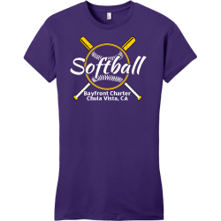 Softball Bayfront Charter Chula Vista, Ca - Softball T-shirt Design T-Shirt Design - 1965