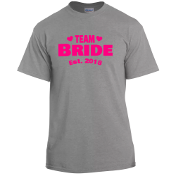 Team Bride Est. 2018 - Wedding T-shirt Design T-Shirt Design - 59
