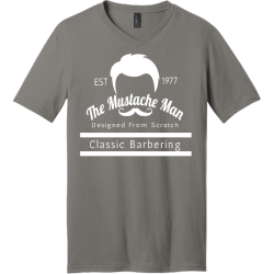 The Mustache Man Classic Barbering Designed From Scratch Est 1977 - Barbershops & Salons T-shirt