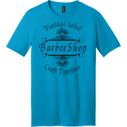 Barbershop Vintage Label Craft Typeface - Barbershops &amp; Salons T-shirt Design T-Shirt Design