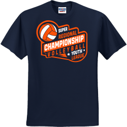 Super Regional Championship Volleyball Youth League - Volleyball T-shirt Design T-Shirt Design - 277
