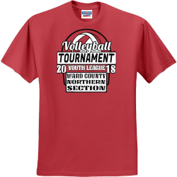Volleyball Tournament Ward County Northern Section Youth League - Volleyball T-shirt Design T-Shirt 